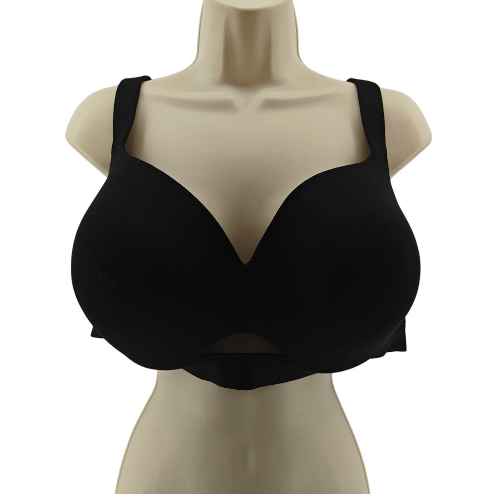 Lane Bryant Cacique Black  Lightly Lined Balconette Bra 44DDD